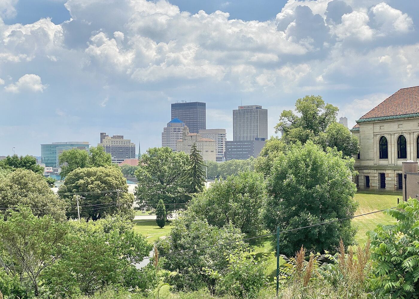 Downtown Dayton viewed from Grafton Hill