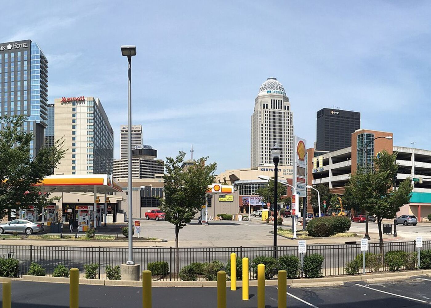 Downtown Louisville skyline viewed from the east side of the city