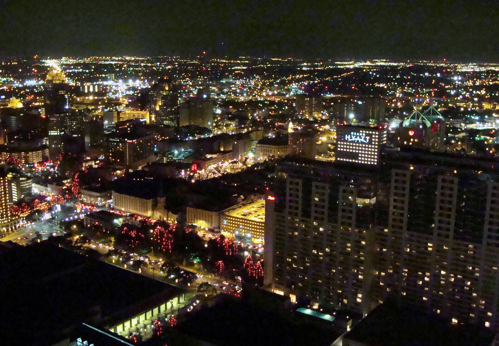 San Antonio, Texas skyline from the Tower of the Americas