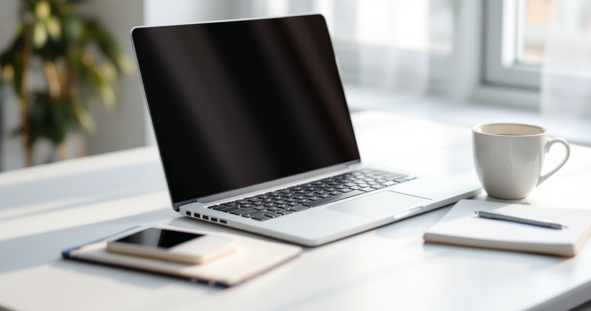 A laptop and notepad representing finding and verifying a rehab center online