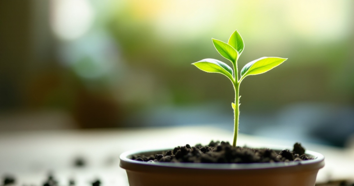A growing seedling representing gradual progress during a 90-day rehab program